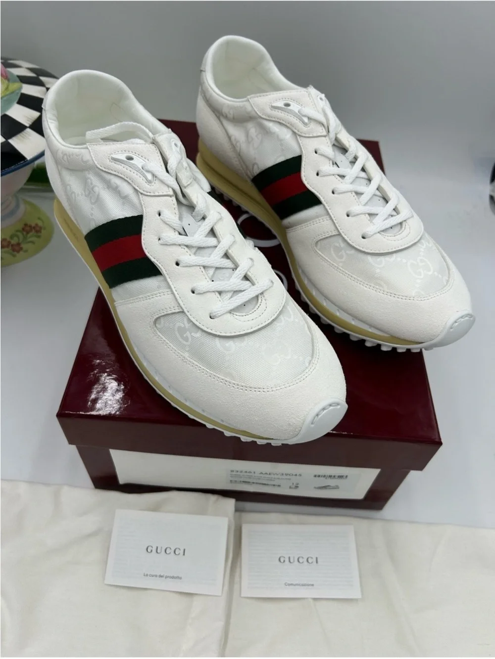 Men's Gucci Re-motion GG SNEAKERS . Size 12 fits 12.5
